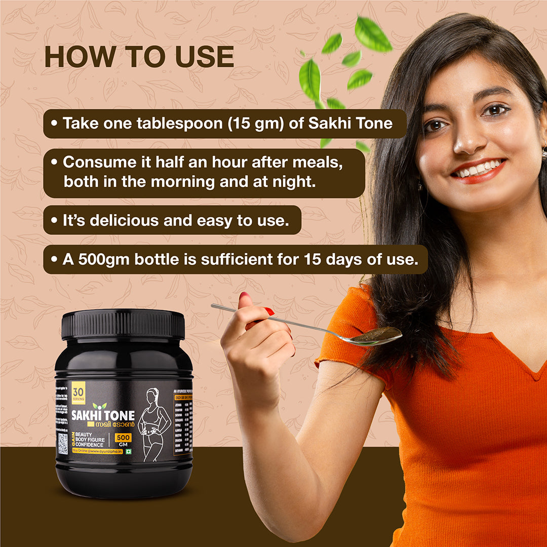 Sakhi Tone+ Women’s Health Enhancer | Full Power of Traditional Herbs for Weight Gain & Beauty | Curves & Glow Formula | Safe Ayurvedic Solution for Women