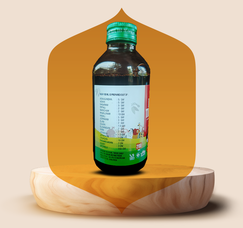 Ayuralpha Bala Thulasi Syrup 200ml -Best Syrup for Cough & Cold - back