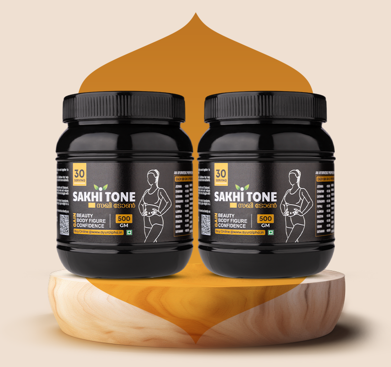 Sakhi Tone Value Pack - Two Bottles of Ayurvedic Supplement for Women's Health and Natural Weight Gain