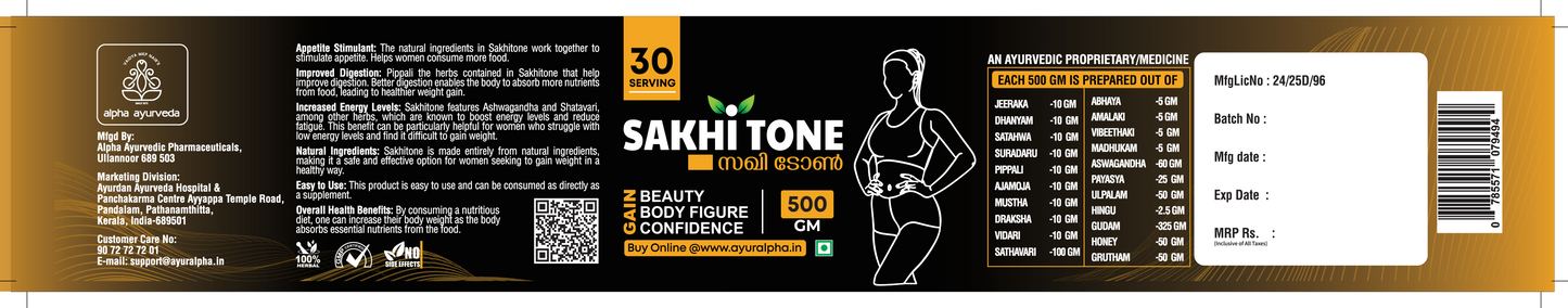 Sakhi Tone - The Ayurvedic Weight Gaining Product for Women