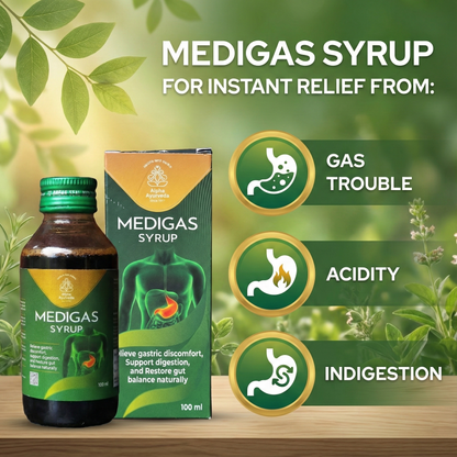 Medi Gas Syrup – Relief from Gas, Acidity & Bloating. Naturally.