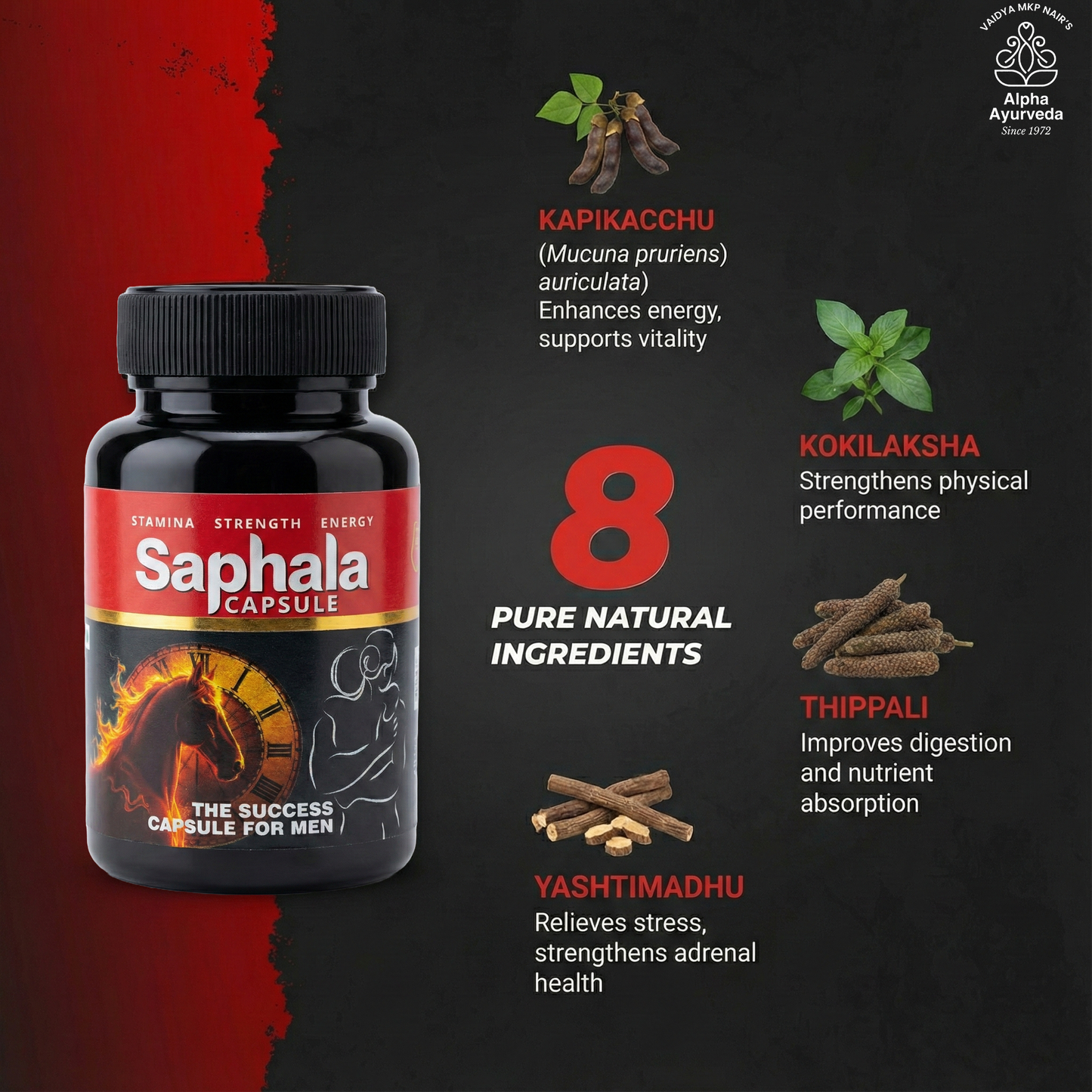 Saphala Capsule for Men- Strength, Stamina, Daily Wellness & Performance