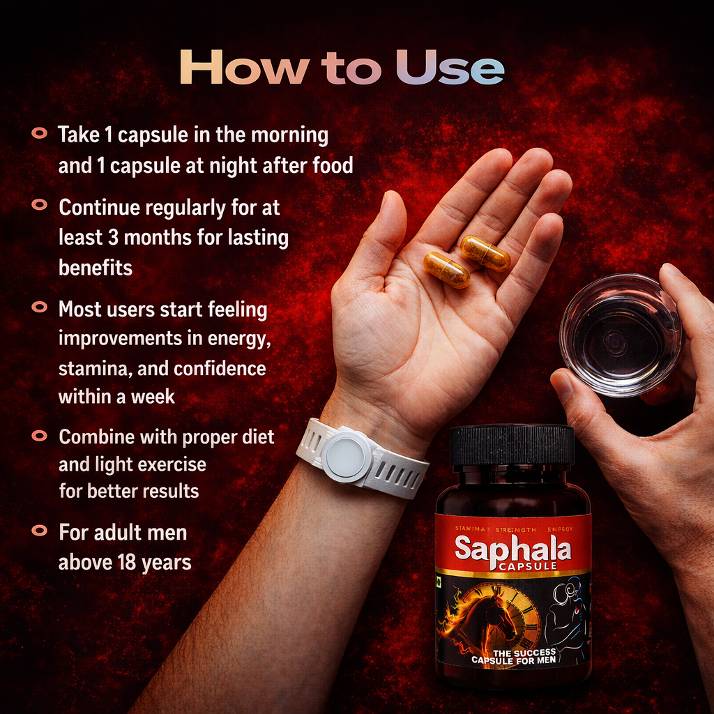 Saphala Capsule for Men- Strength, Stamina, Daily Wellness & Performance