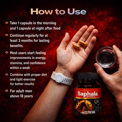Saphala Capsule for Men- Strength, Stamina, Daily Wellness & Performance